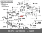 Oe Cushion, Front Suspension Member Body Mounting, Rear, For Toyota 52215-06120 Neu. Price: $66.65.