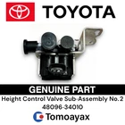 48096-34010 Toyota Height Control Valve Sub-assembly NO.2 Oem Sequoia 2005-2022 New. Price: $161.48.