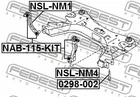 Febest 07-12 Nissan Tiida Fastening Bolt Axle Cross Member 0298-002 New. Price: $39.00.