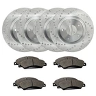 Front & Rear Drilled Brake Rotors + Pads For 2018-2023 Hyundai Kona Kia Seltos New. Price: $190.11.
