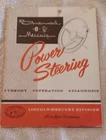 1961 Lincoln Cont. & Mercury Power Steering (theory-operation Diagnosis Manual Used. Price: $25.00.