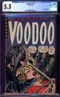 Voodoo #13 Cgc 5.5 Ow/wh Pages // Injury To Eye Panel 1954 Brand. Price: $500.00.