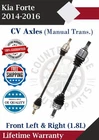 Oe Front Cv Axles 2014-2016 Kia Forte 1.8L Manual Trans. Lifetime Warranty New. Price: $286.13.