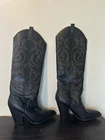 Steve Madden Western Knee High Embroidered Pull On Boots 6M Pointed Toe Lincoln New. Price: $80.00.
