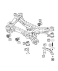 Genuine Mopar Cross-member Bracket Right 68409960AA New. Price: $11.94.