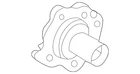 Genuine Volkswagen Stub Axle 5QM-501-117-A New. Price: $207.13.