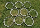 Set Of Vintage Stainless Beauty Rings 15" Wheels Trim Rims 1940S Ford Used. Price: $129.00.