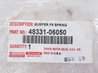 Genuine Oem Toyota Lexus 48331-06050 Front Spring Bumper New. Price: $24.11.