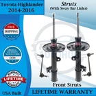 Kyb Oem Front Struts W/sway Bar For 2014-2019 Toyota Highlander Year Warranty New. Price: $272.15.
