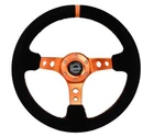 New Nrg Deep Dish Steering Wheel Black Suede Orange Center Mark RST-006S-OR. Price: $134.00.