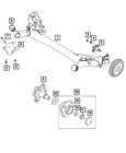 Genuine Mopar Rear Suspension Cross-member Bracket Right 68656427AA New. Price: $70.81.