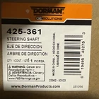 Steering Shaft Dorman 425-361 New. Price: $122.22.