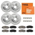 Front & Rear Drilled Brake Rotors + Pads For 2018-2023 Hyundai Kona Kia Seltos New. Price: $198.40.