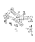 Genuine Mopar Cross-member Bracket Left 68155111AA New. Price: $26.39.