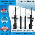 Monroe Oem Front Struts & Rear Shocks For 2017-2020 Hyundai Elantra 9YR Warranty New. Price: $314.69.