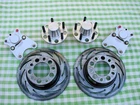 Strange Hubs For Aluminum Struts W/ Brake Kits, Rotors, Calipers, Brackets Used. Price: $619.00.