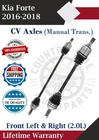 New Oe Front Cv Axles 2016-2018 Kia Forte Manual Trans. Lifetime Warranty. Price: $284.14.