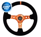 Nrg 350MM Black Suede Orange Spoke & Stripe Racing Steering Wheel RST-006S-OR New. Price: $147.40.