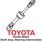New Toyota Genuine Lexus Shaft Assy, Steering Intermediate 45220-48201. Price: $252.99.