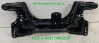 92-95 Honda Civic Ex Si Front Crossmember Engine Cradle Subframe K Oem Remanufactured. Price: $275.00.