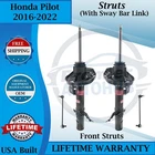 Kyb Oem Front Strut W/sway Bar Links For 2016-2022 Honda Pilot 3.5L 9YR Warranty New. Price: $342.97.
