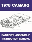 Jegs Factory Assembly Instruction Manual For 1978 Chevrolet Camaro New. Price: $34.99.