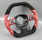 Audi A4 Quattro S4 Line 2009 2012 Flat Bottom Suede & Leather Steering Wheel Used. Price: $344.00.