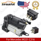 For Mercedes W166 X166 W221 C216 Air Suspension Compressor& Valve Block+relay New. Price: $276.65.