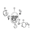 Genuine Mopar Steering Wheel 7EY38BD3AA New. Price: $1213.25.