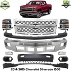 Front Bumper Chrome Steel & Headlight Kit For 2014-2015 Chevrolet Silverado 1500 New. Price: $1065.00.