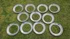 Lot Of 11 1949-1951 Mercury Stainless Beauty Rings For 15" Wheels Set Rims Used. Price: $119.00.